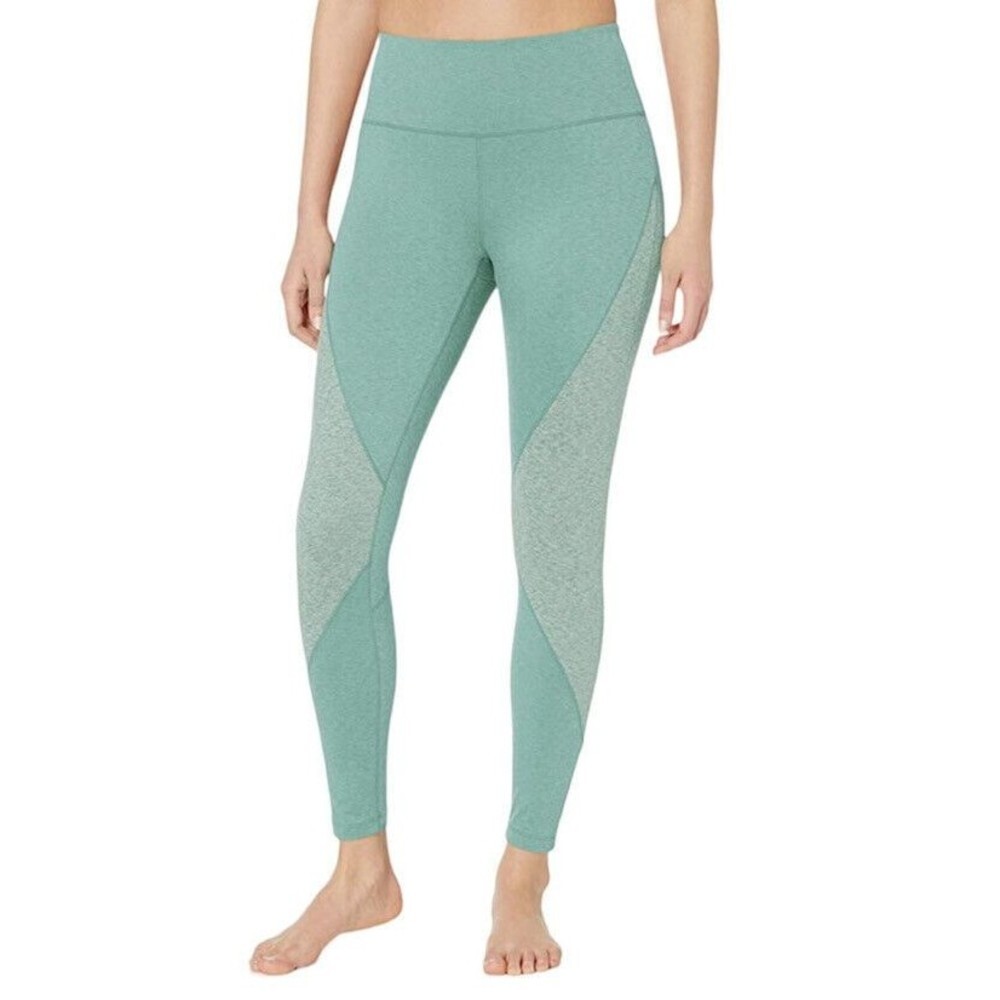 Women Green Leggings Small High Waist NEW